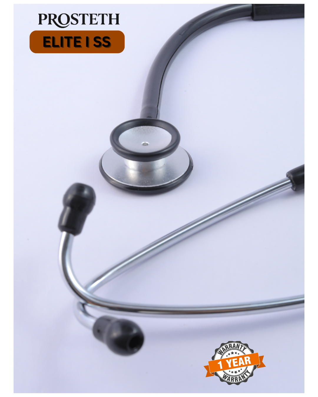 PROSTETH ELITE I CARDIX SS Stainless Steel Stethoscope + Free Thermometer