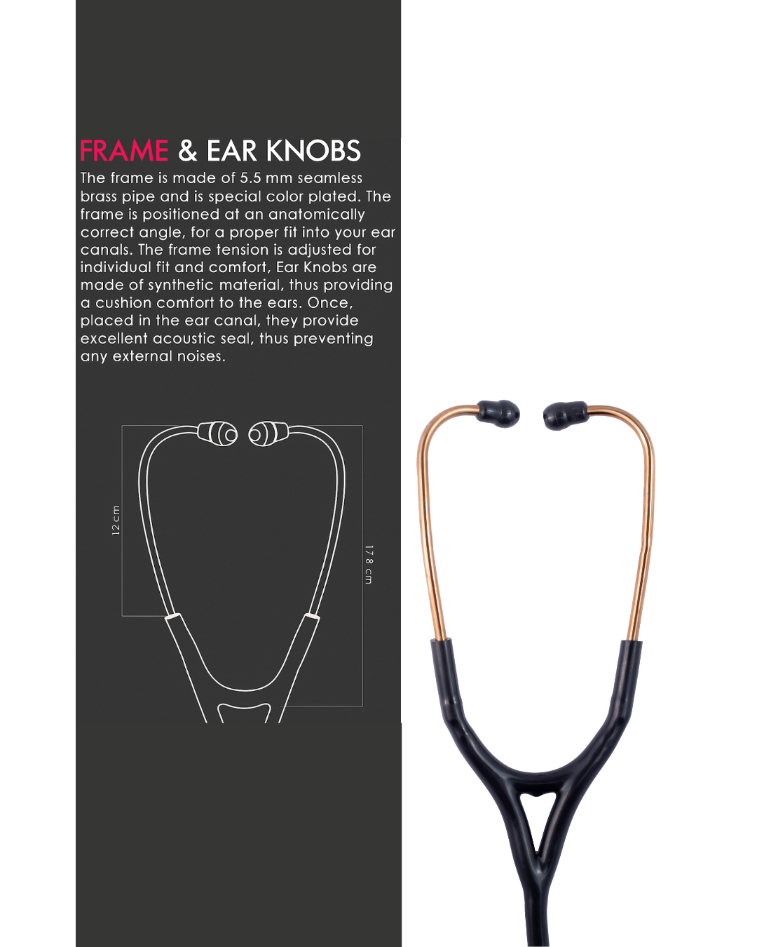 PROSTETH ELITE I SS Stainless Steel Stethoscope - Rose Gold