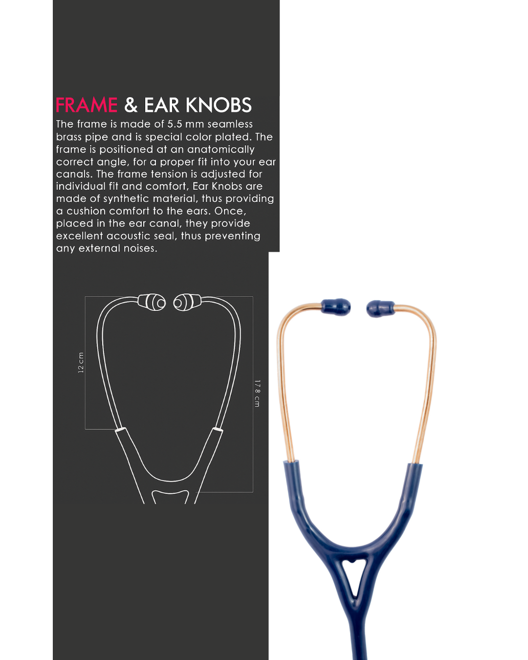 PROSTETH ELITE I SS Stainless Steel Stethoscope - Rose Gold