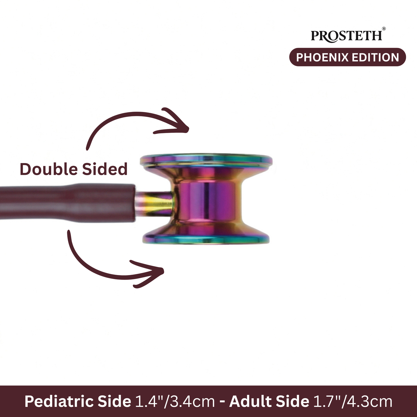 PROSTETH ELITE I SS Stainless Steel Stethoscope - Phoenix Edition + Free Thermometer