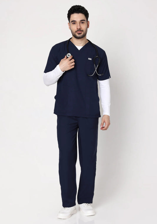 Classic Men's V-Neck (Black) Scrub