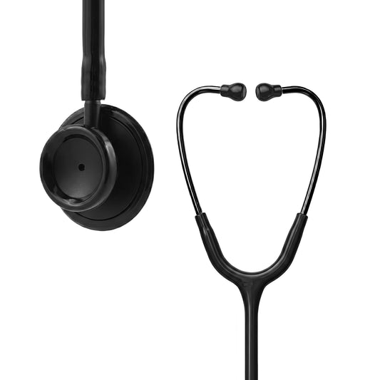 PROSTETH ELITE I SS Stainless Steel Stethoscope - Black Edition + Free Thermometer
