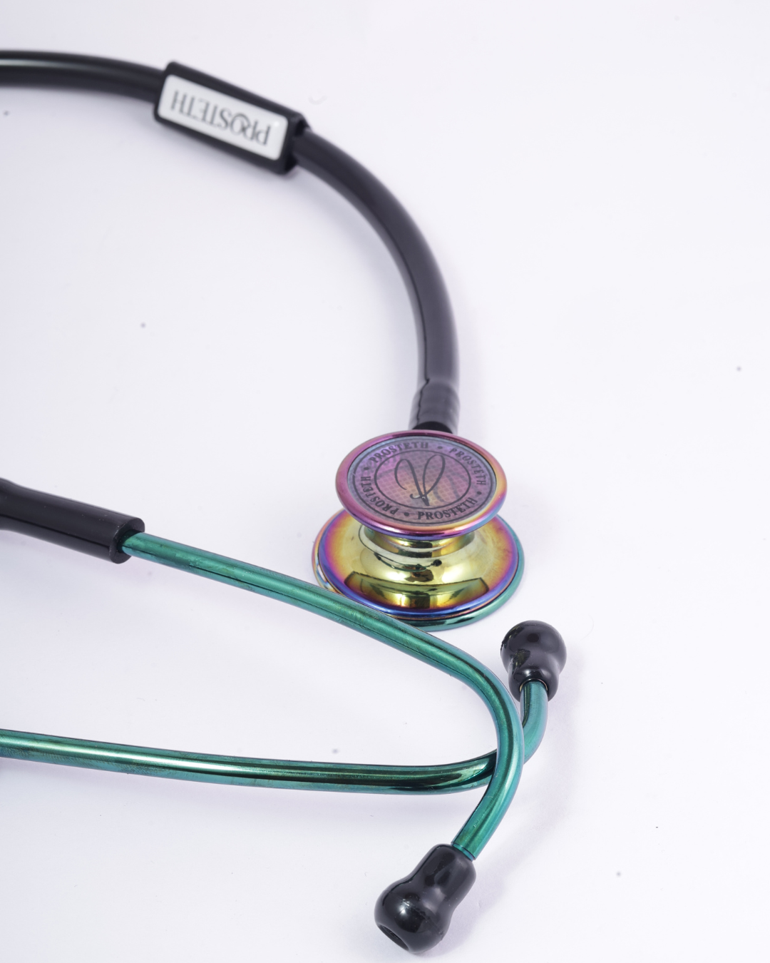 PROSTETH ELITE I SS Stainless Steel Stethoscope - Phoenix Edition + Free Thermometer - Black Colour