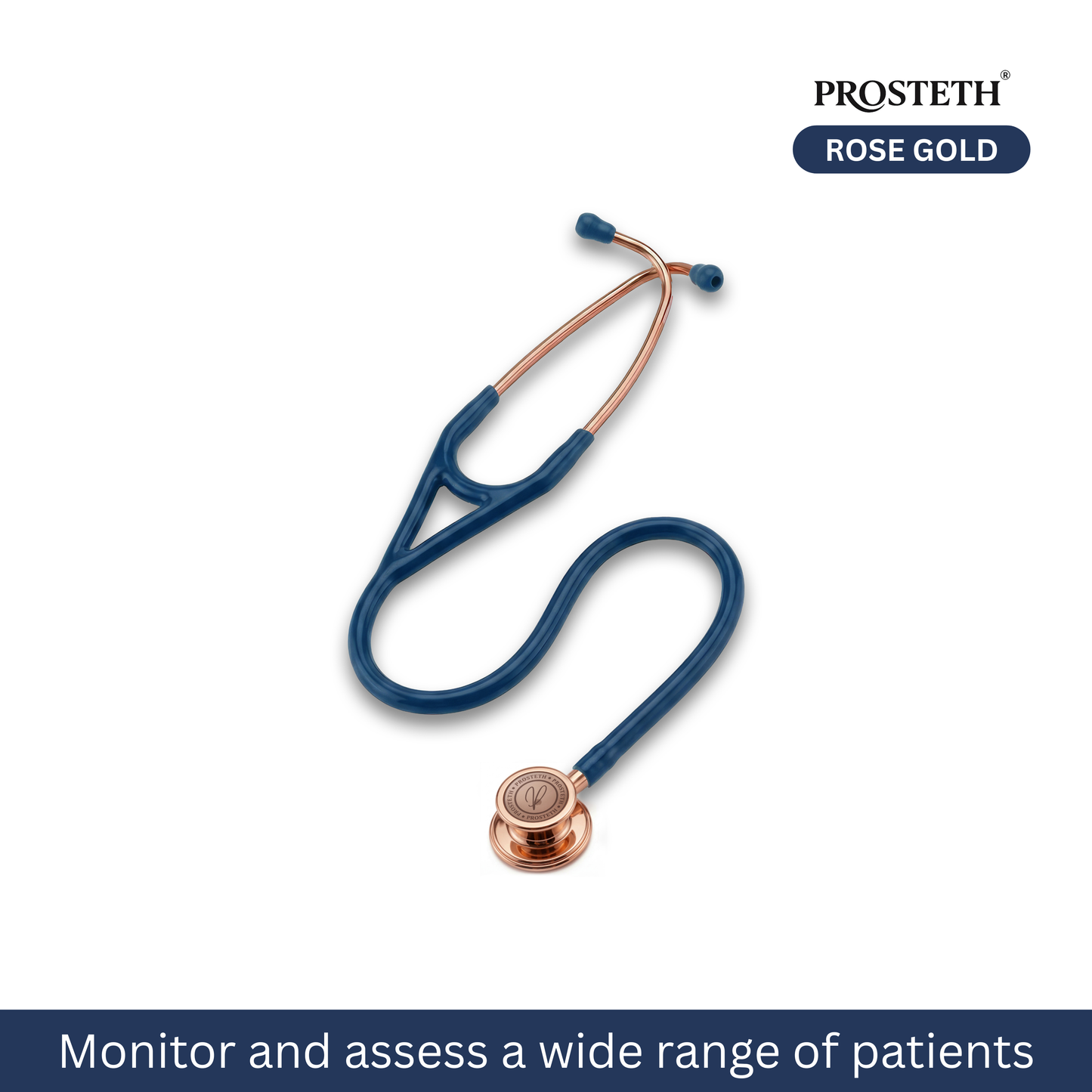PROSTETH ELITE I SS Stainless Steel Stethoscope - Rose Gold + Free Thermometer