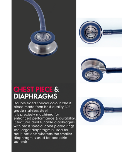 PROSTETH ELITE I PRO CARDIO SS Stainless Steel Stethoscope + Free Thermometer