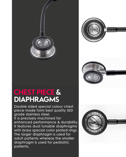 PROSTETH ELITE I PRO CARDIO SS Stainless Steel Stethoscope + Free Thermometer