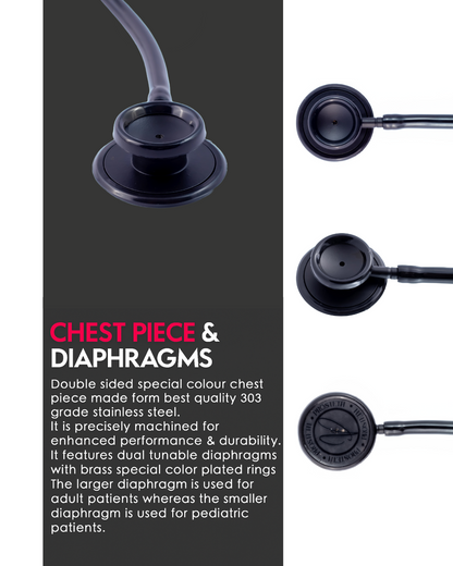 PROSTETH ELITE I SS Stainless Steel Stethoscope - Black Edition