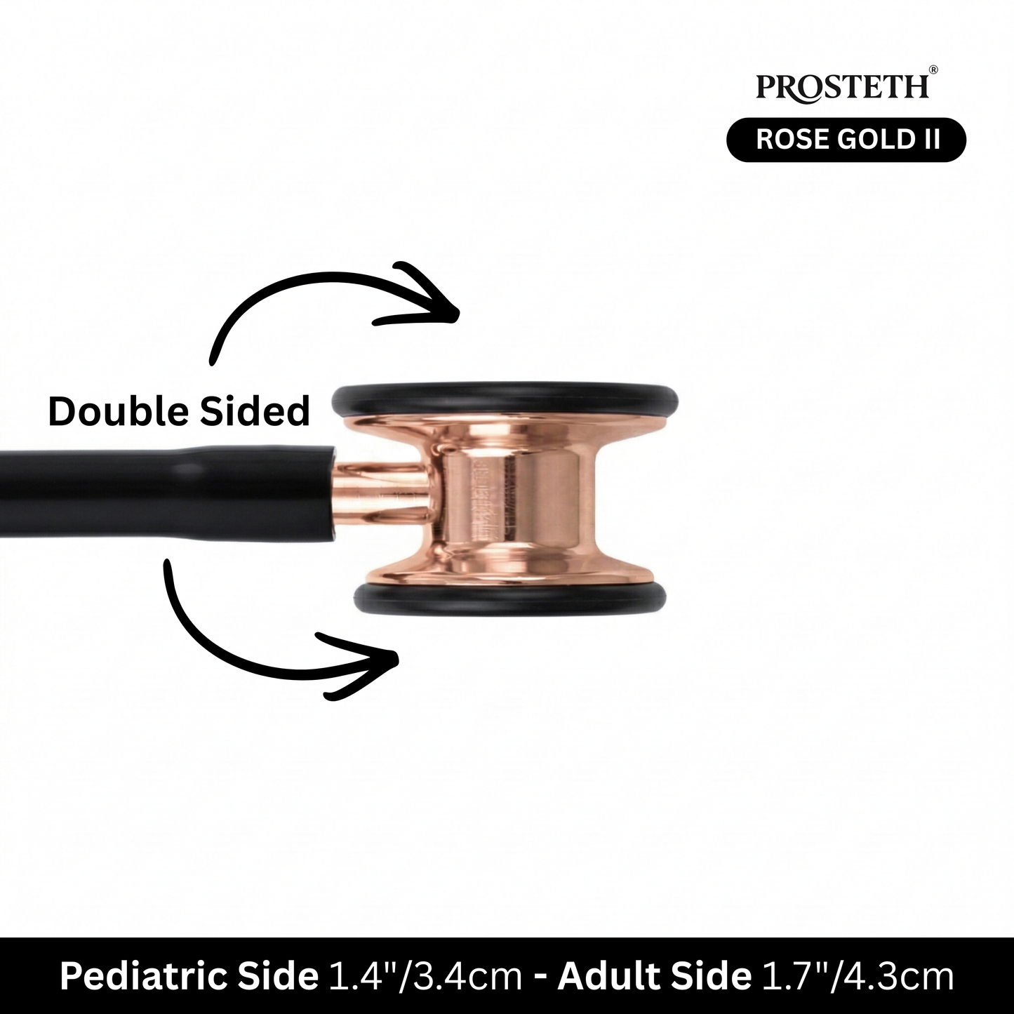PROSTETH ELITE I SS Stainless Steel Stethoscope - Rose Gold II + Free Thermometer
