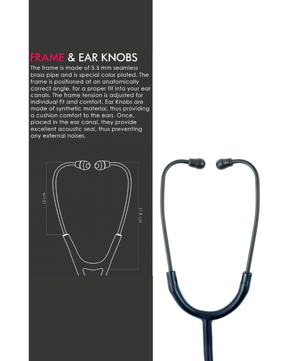 PROSTETH ELITE I SS Stainless Steel Stethoscope - Black Edition