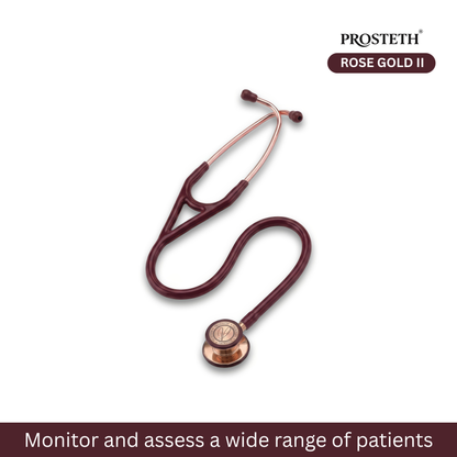 PROSTETH ELITE I SS Stainless Steel Stethoscope - Rose Gold II + Free Thermometer