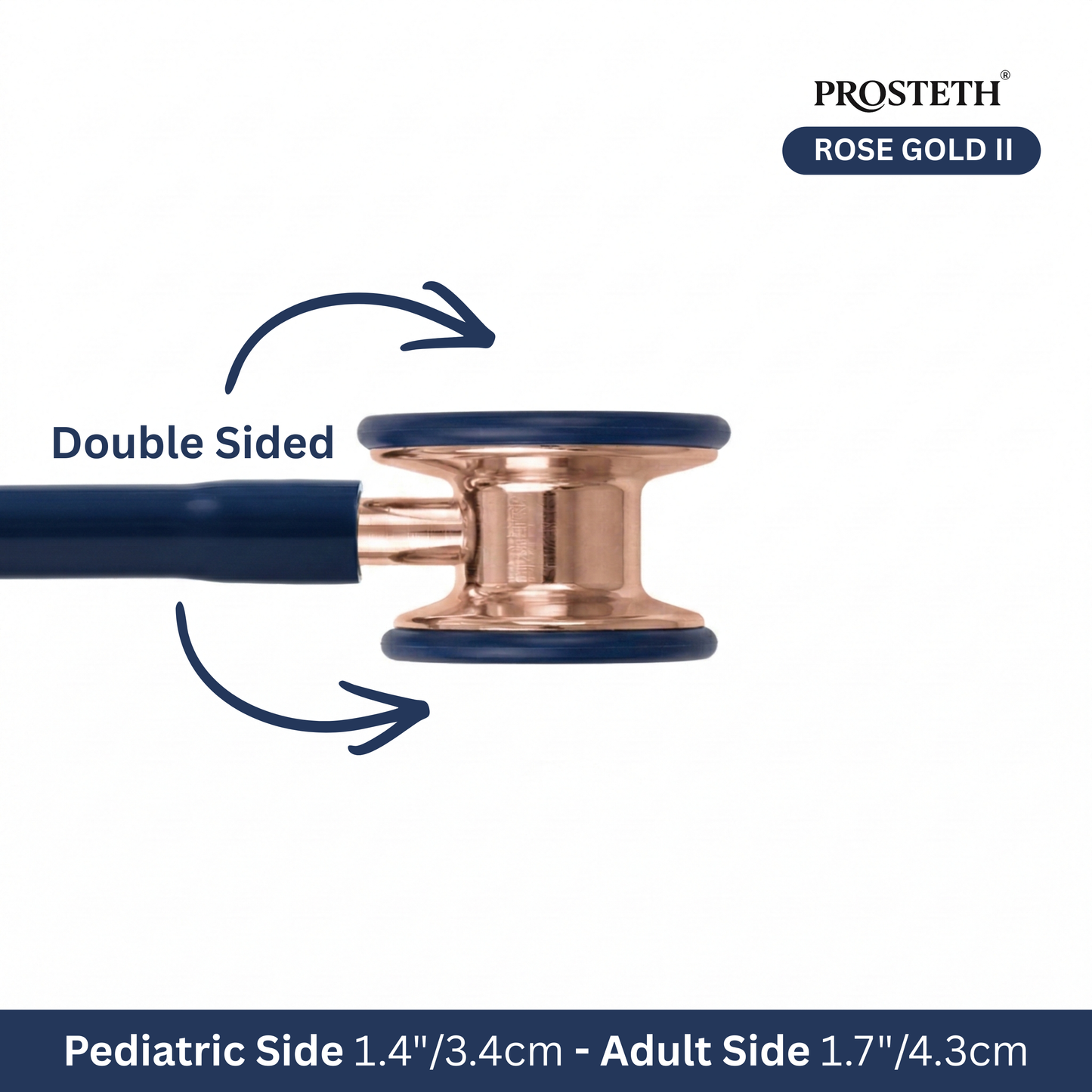 PROSTETH ELITE I SS Stainless Steel Stethoscope - Rose Gold II + Free Thermometer