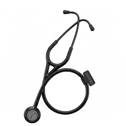 PROSTETH ELITE I SS Stainless Steel Stethoscope - Chrome Edition + Free Thermometer - Black Colour