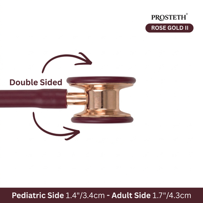 PROSTETH ELITE I SS Stainless Steel Stethoscope - Rose Gold II + Free Thermometer