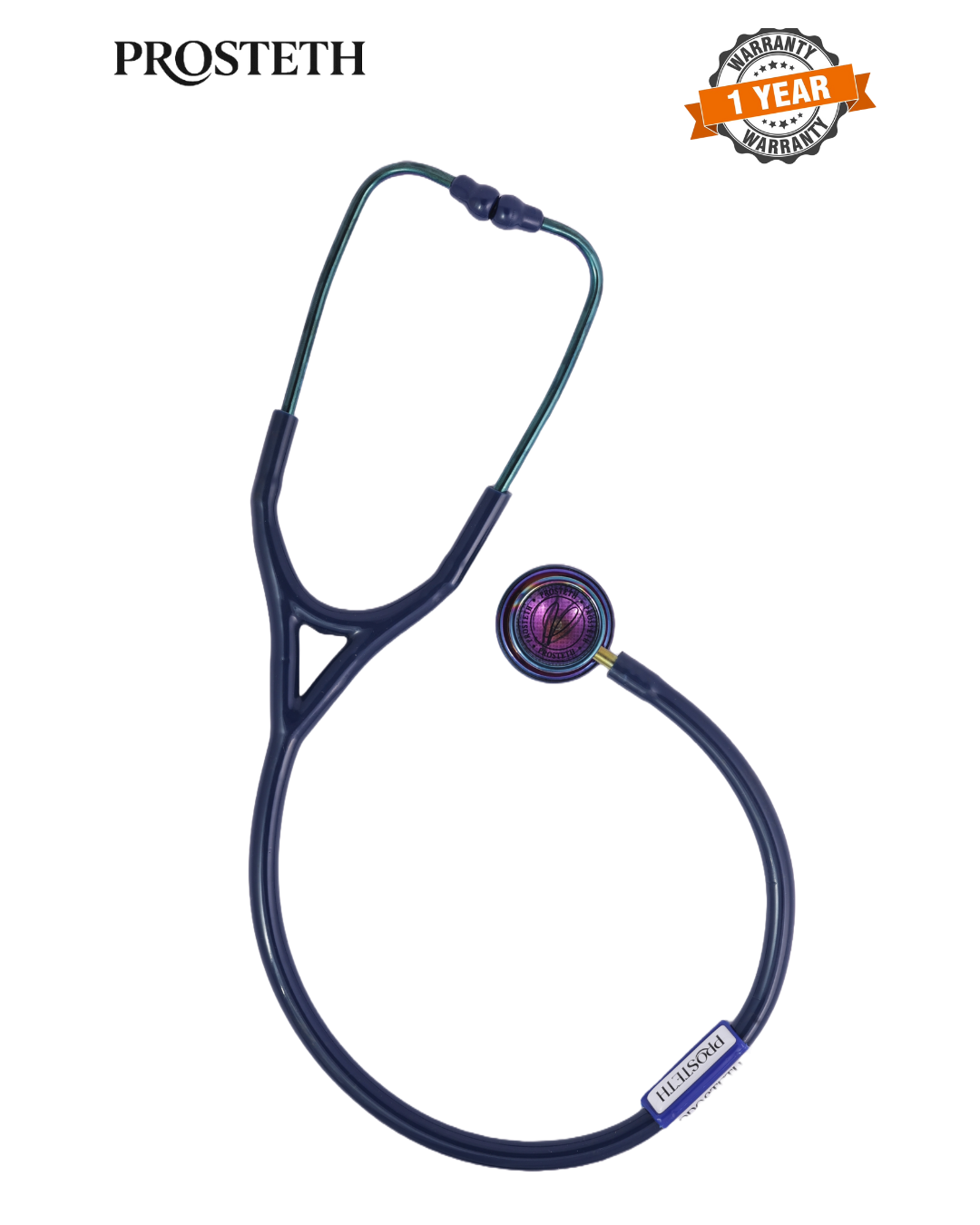 PROSTETH ELITE I SS Stainless Steel Stethoscope - Phoenix Edition + Free Thermometer - Blue Colour
