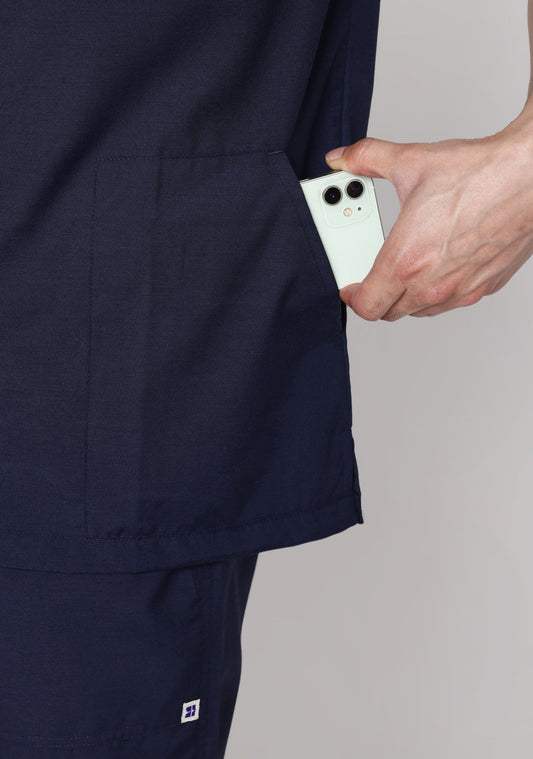 Classic Men's V-Neck (Black) Scrub