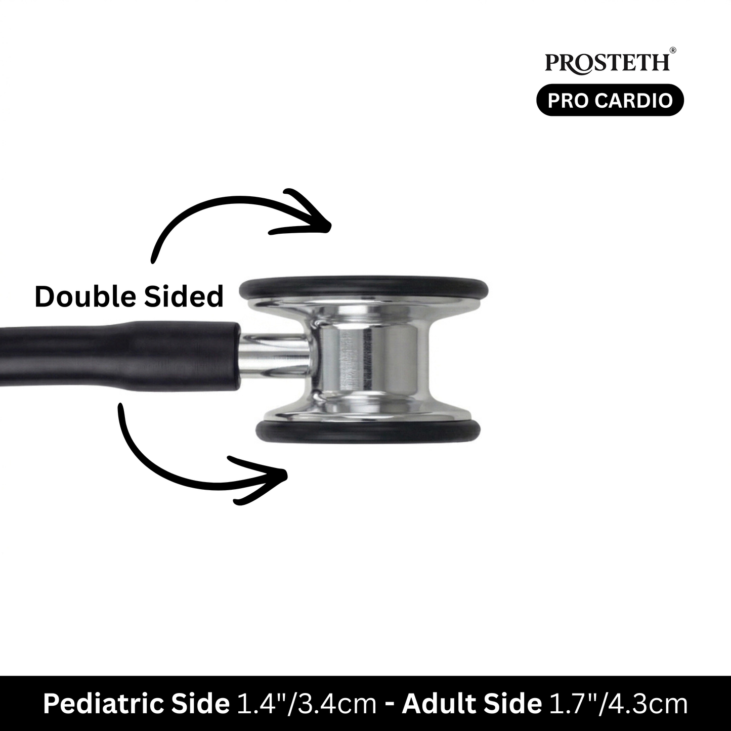 PROSTETH ELITE I PRO CARDIO SS Stainless Steel Stethoscope + Free Thermometer