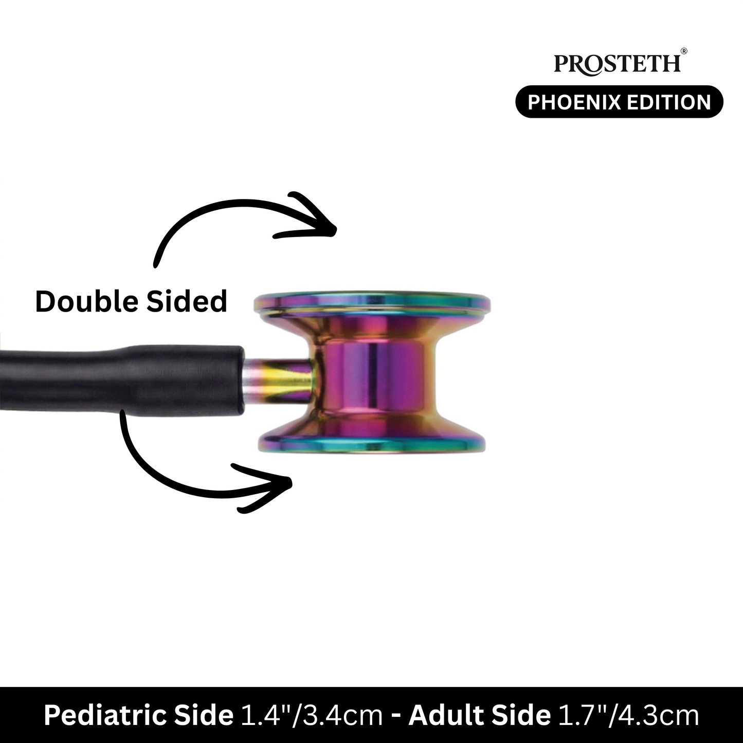 PROSTETH ELITE I SS Stainless Steel Stethoscope - Phoenix Edition + Free Thermometer